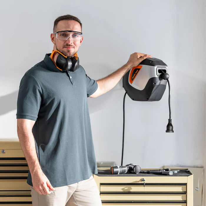 Retractable Extension Cord Reel-15m in daily use