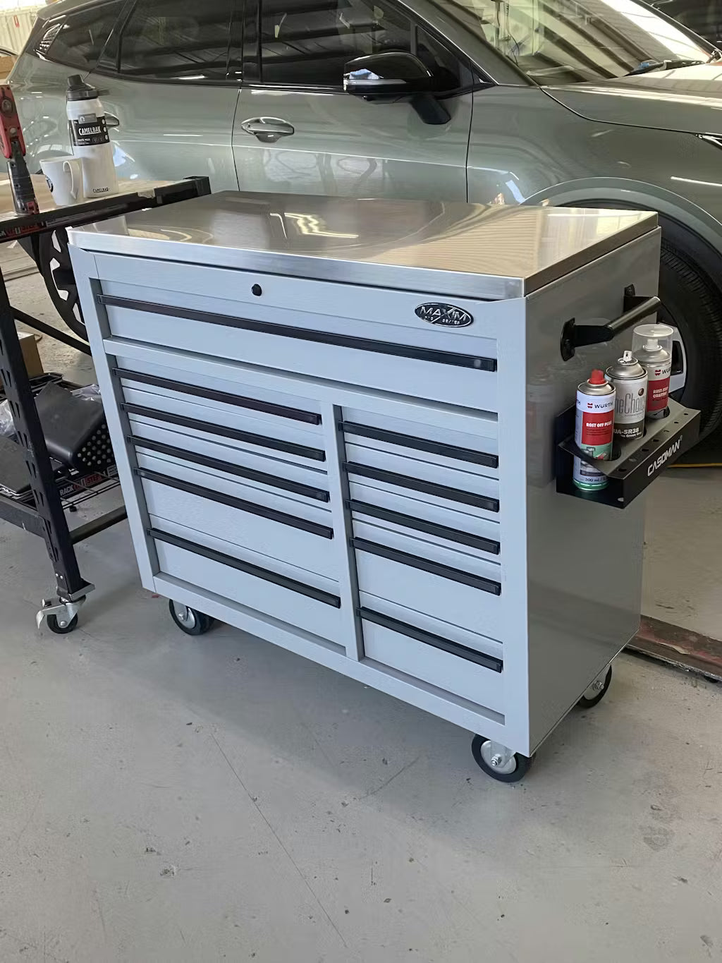 MAXIM 42" 11 Drawer Roll Cabinet Storage Toolbox Stainless Steel Benchtop