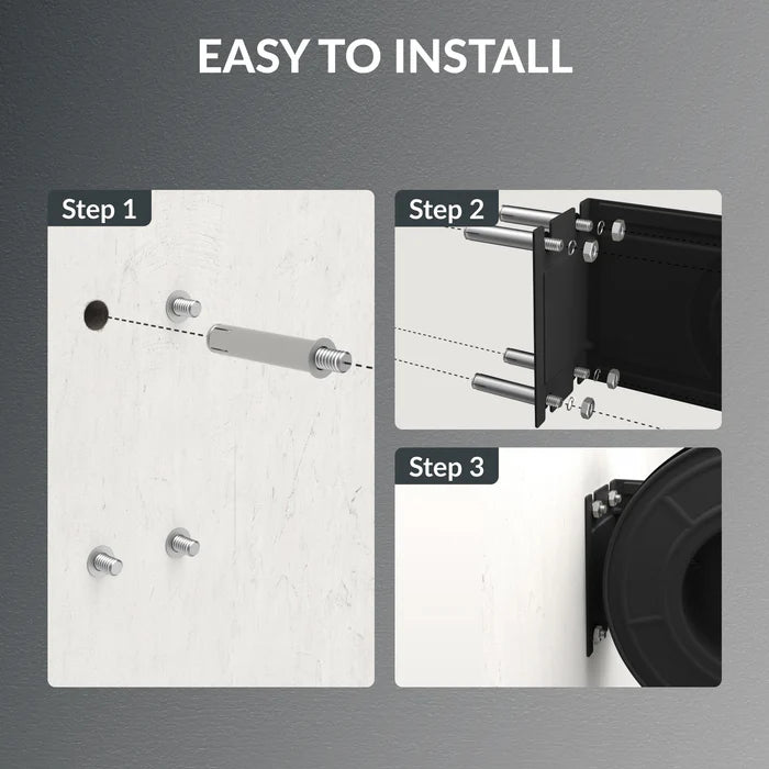 Retractable Air Hose Reel-Alloy Steel-3/8in-15m Installation instructions