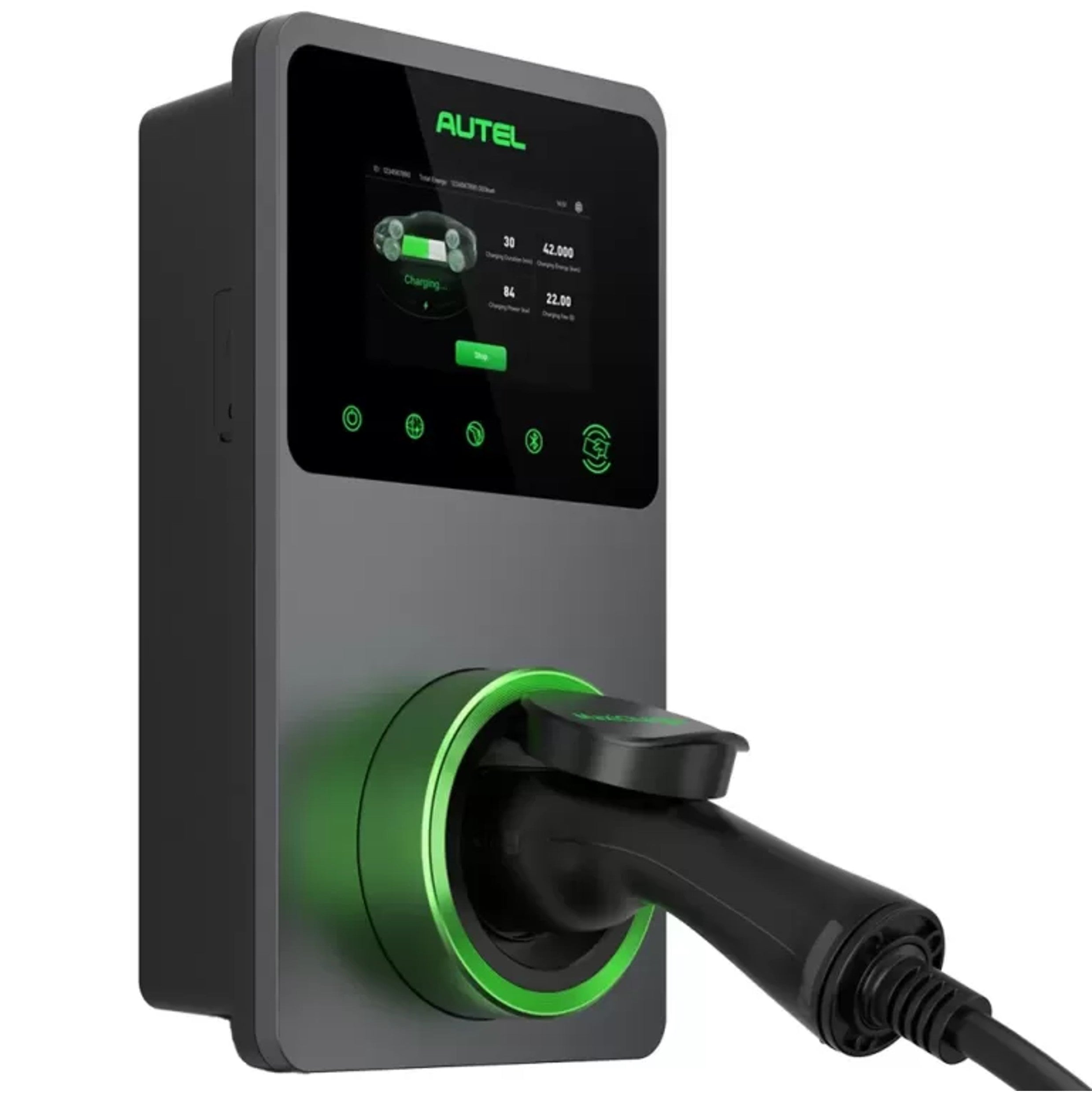 Autel MaxiCharger AC Wallbox - Single/Three Phase (7.4kW/22kW) - Tethered 5m