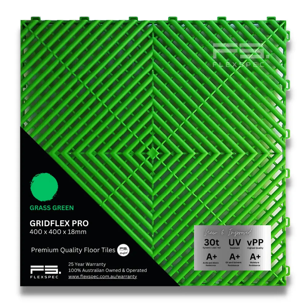GridFlex Pro™ Garage Tile – 400x400x18mm