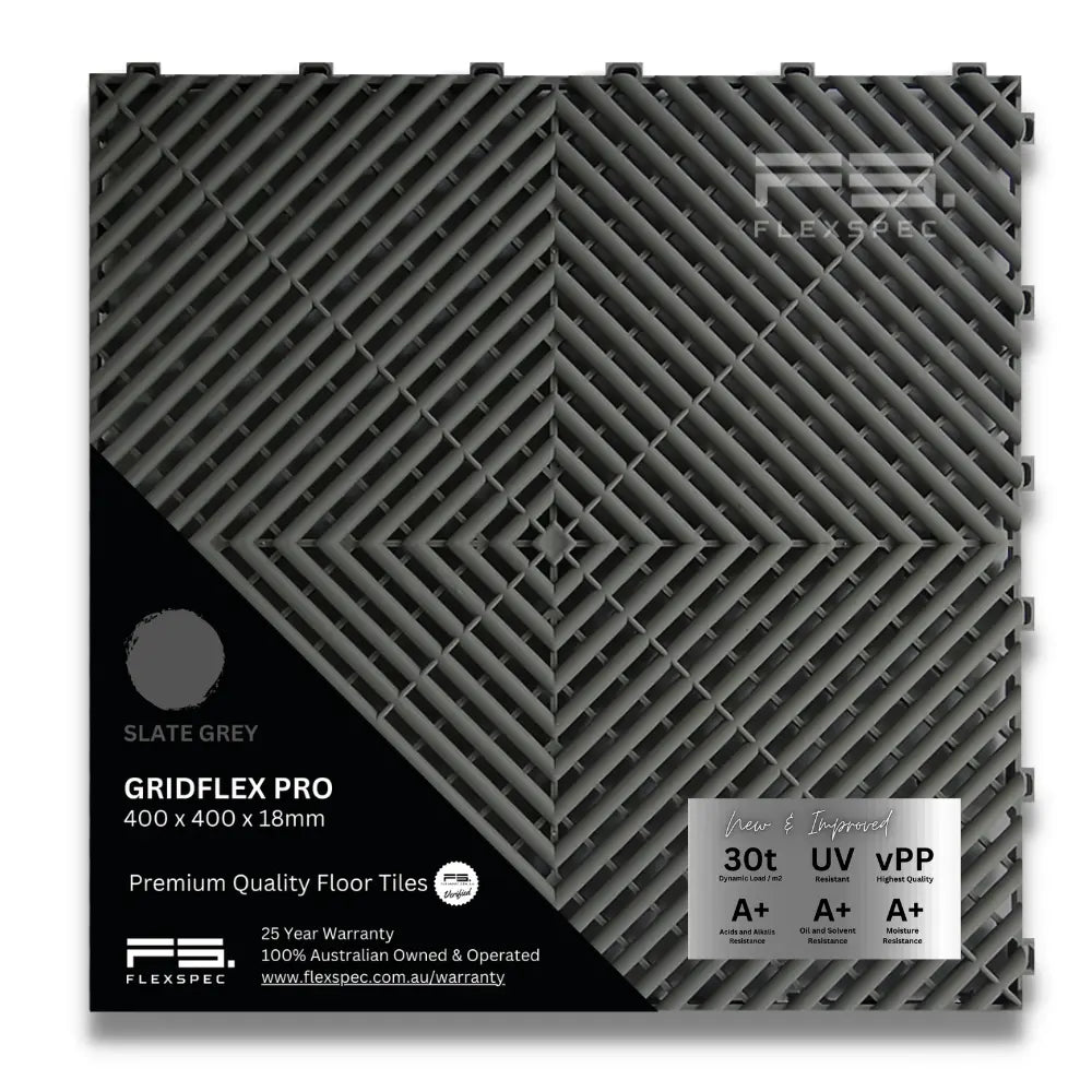 GridFlex Pro™ Garage Tile – 400x400x18mm