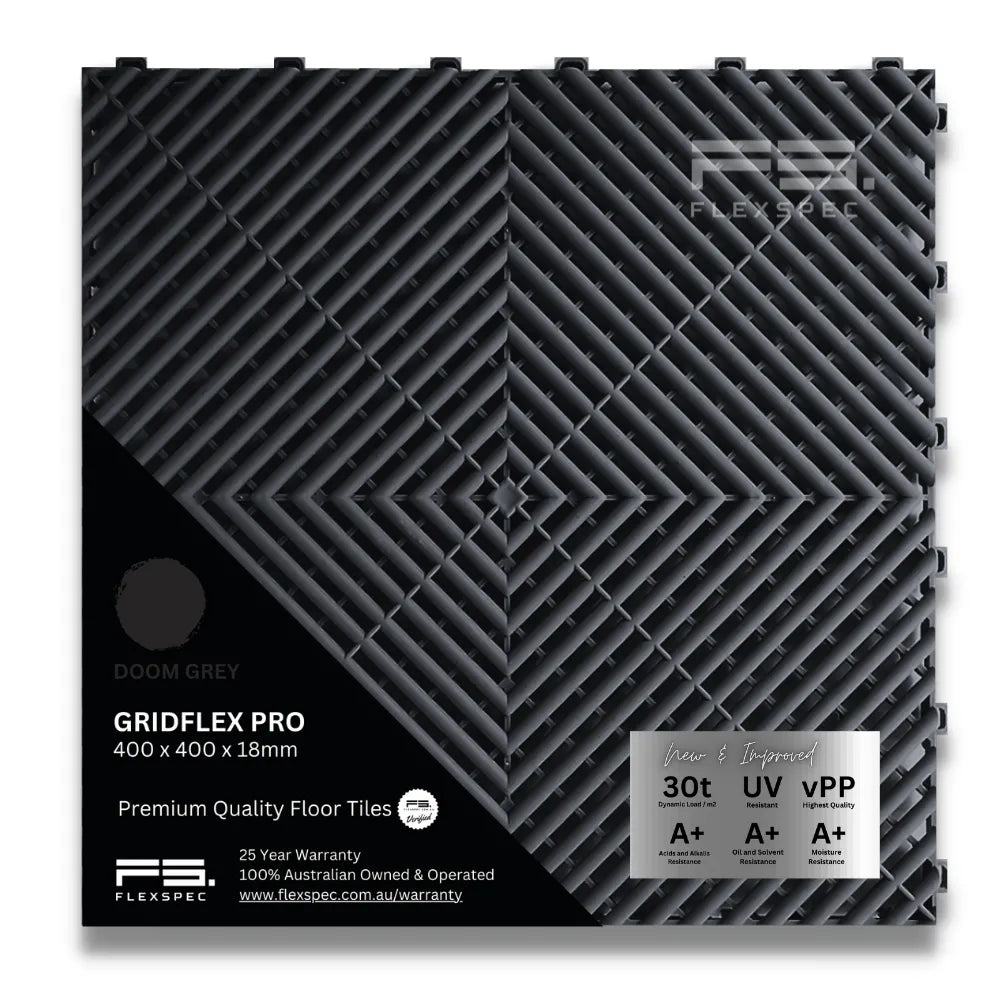 GridFlex Pro™ Garage Tile – 400x400x18mm
