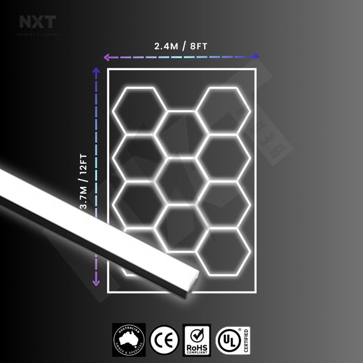 NXTBEAM Hexagon - Honeycomb - LED Lighting Kit