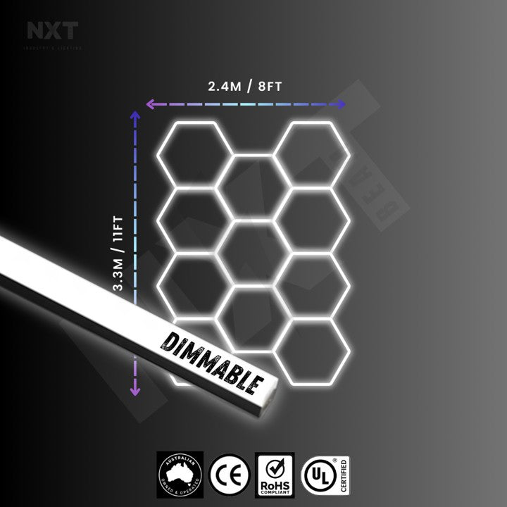 NXTBEAM Hexagon - Honeycomb - LED Lighting Kit DIMMABLE