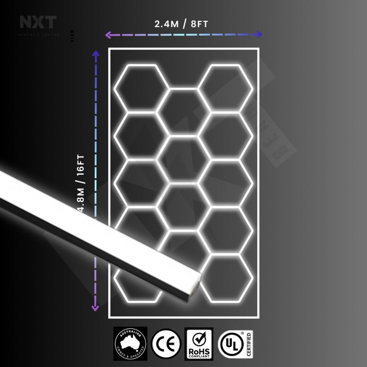 NXTBEAM Hexagon - Honeycomb - LED Lighting Kit