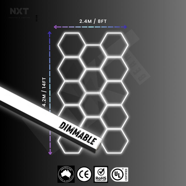 NXTBEAM Hexagon - Honeycomb - LED Lighting Kit DIMMABLE