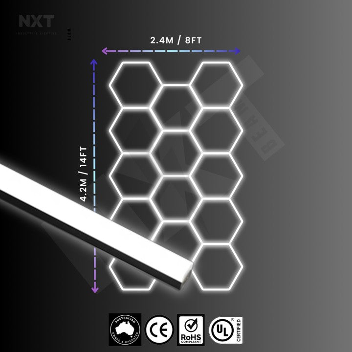 NXTBEAM Hexagon - Honeycomb - LED Lighting Kit