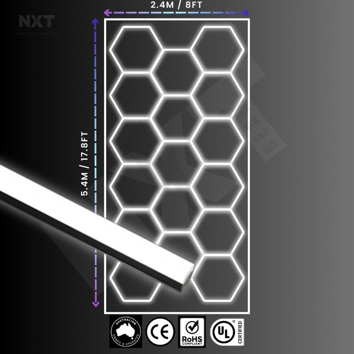 NXTBEAM Hexagon - Honeycomb - LED Lighting Kit