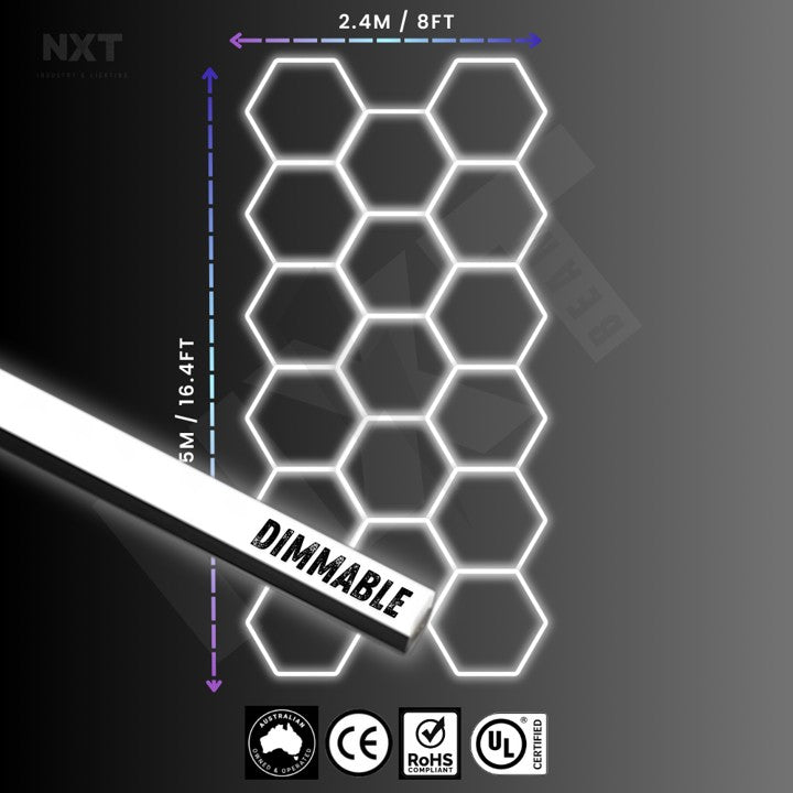 NXTBEAM Hexagon - Honeycomb - LED Lighting Kit DIMMABLE