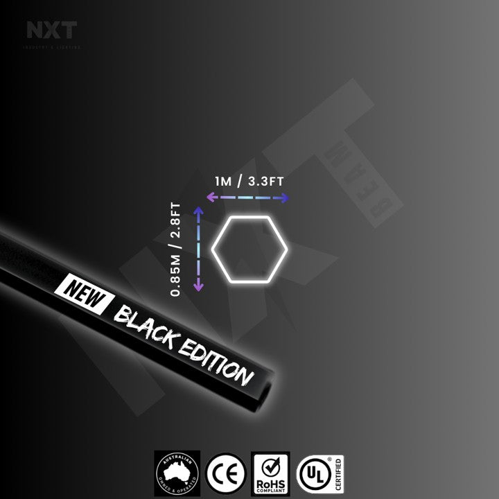 NXTBEAM Hexagon - Honeycomb - LED Lighting Kit - BLACK EDITION