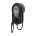 Black and gray electric vehicle charging station with 'Zappi' branding on a white background