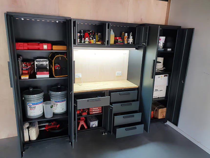 Garage Storage Cabinet 6 Piece Combo by Joels Garage Gear