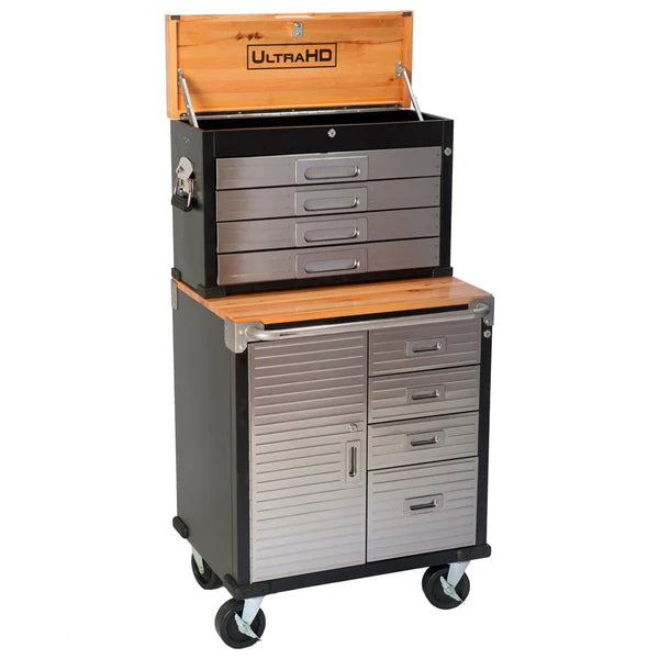 Maxim HD 2-Piece 8-Drawer Timber Top Chest Roll Cabinet