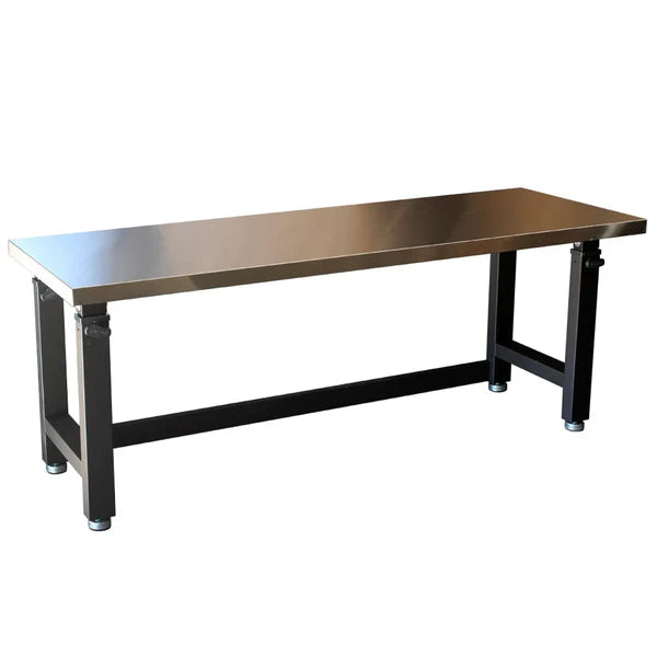 MAXIM HD 72" Stainless Steel Top Adjustable Height Workbench