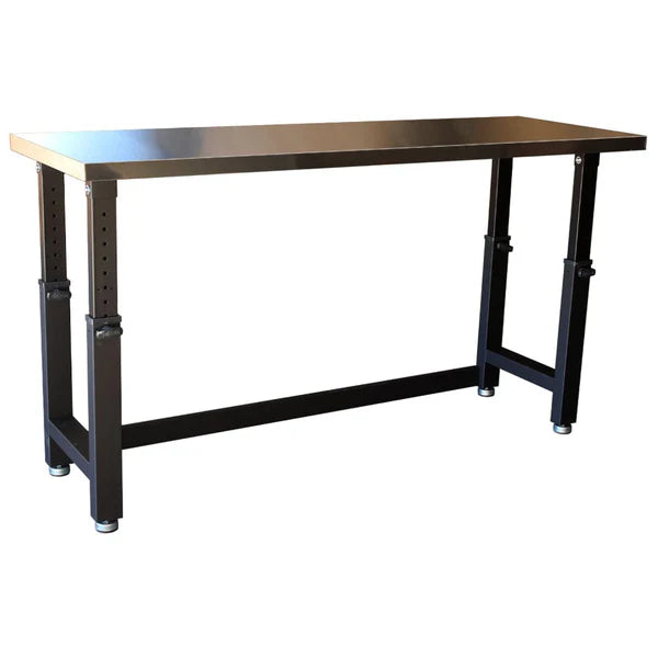 MAXIM HD 72" Stainless Steel Top Adjustable Height Workbench