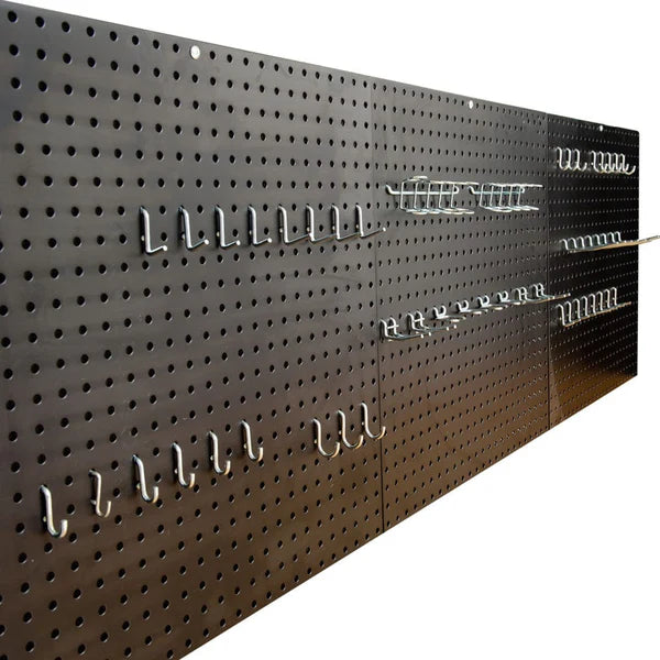 MAXIM 8 Piece Garage Storage System & Mounting Kit - Workbench, Peg Board & Roll Cabinets