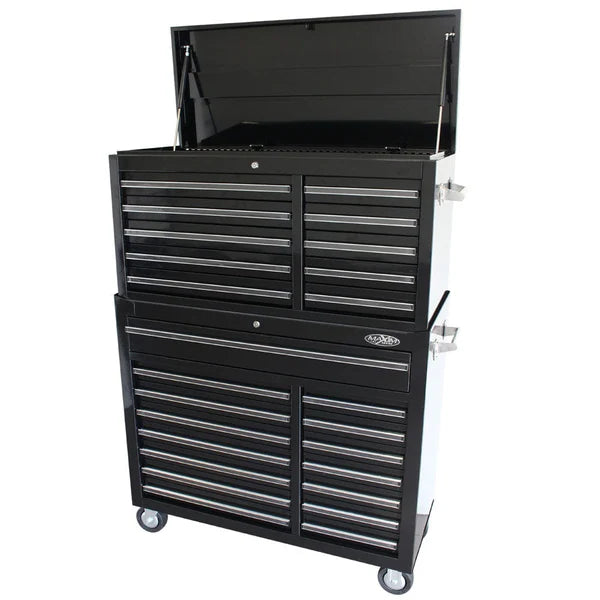 Maxim Pro 42" 25 Drawer Top Tool Chest & Roll Cabinet Toolbox