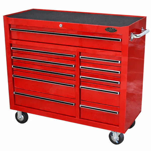 MAXIM 42" 11 Drawer Roll Cabinet Storage Toolbox Stainless Steel Benchtop