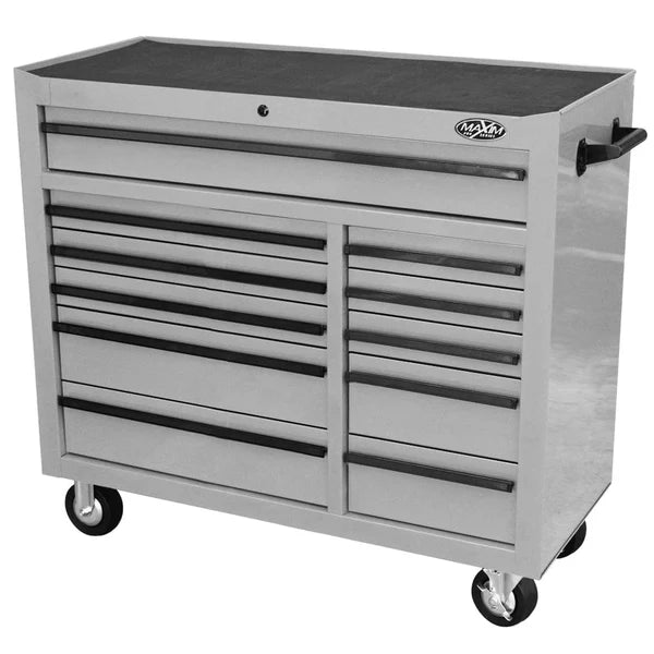 MAXIM 42" 11 Drawer Roll Cabinet Storage Toolbox Stainless Steel Benchtop