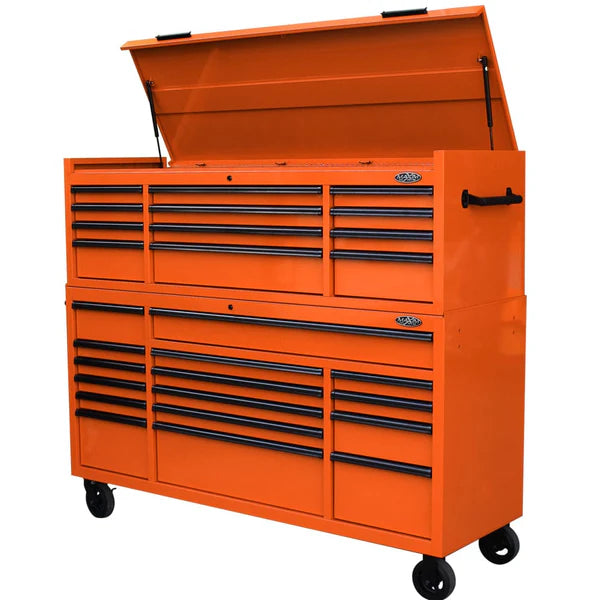 MAXIM PRO 72” Ultimate 28 Drawer Top Chest & Roll Cabinet Toolbox with Optional Side Locker